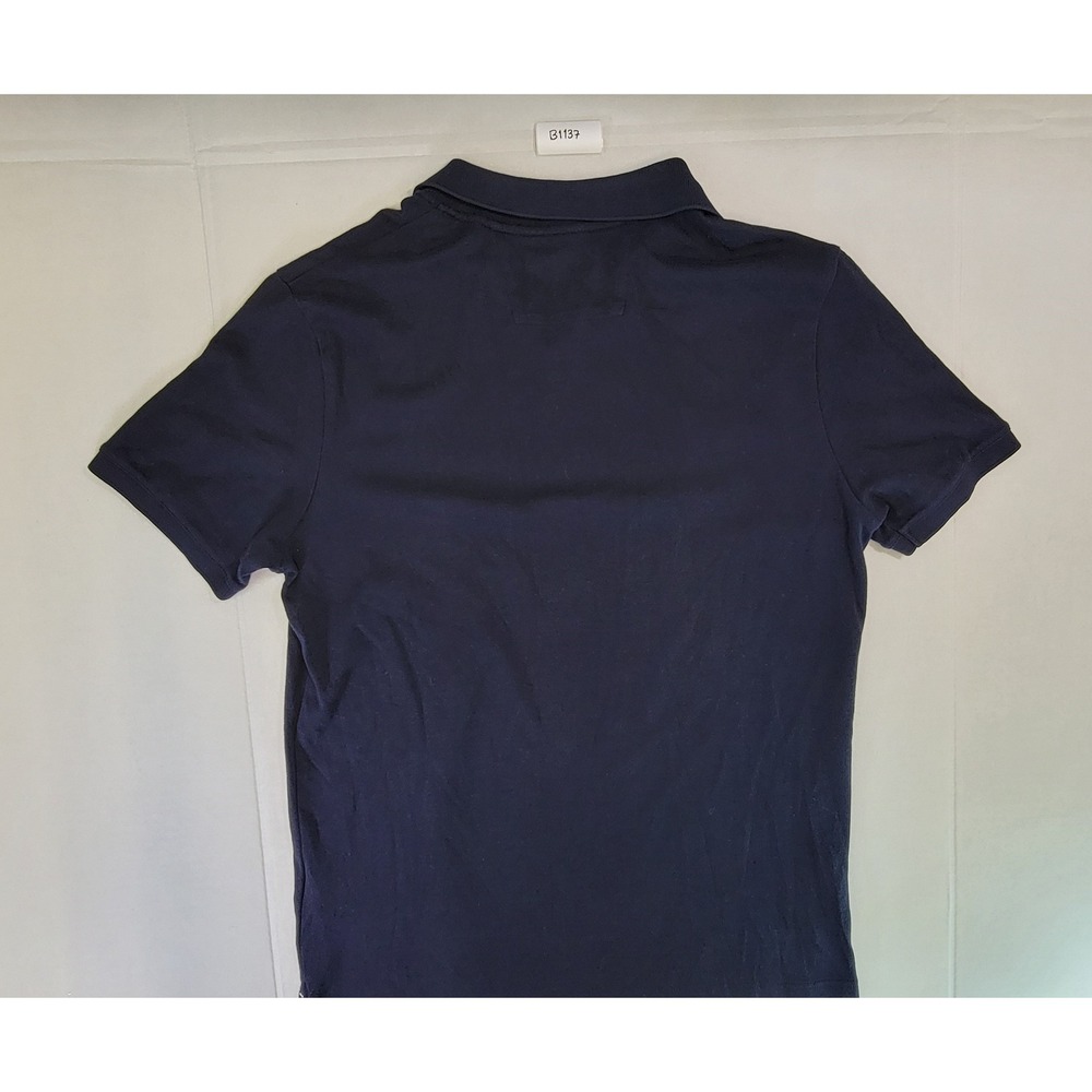 Banana Republic Men's Navy Blue‎ Striped Short Sleeve Polo Shirt Size L - Picture 5 of 5